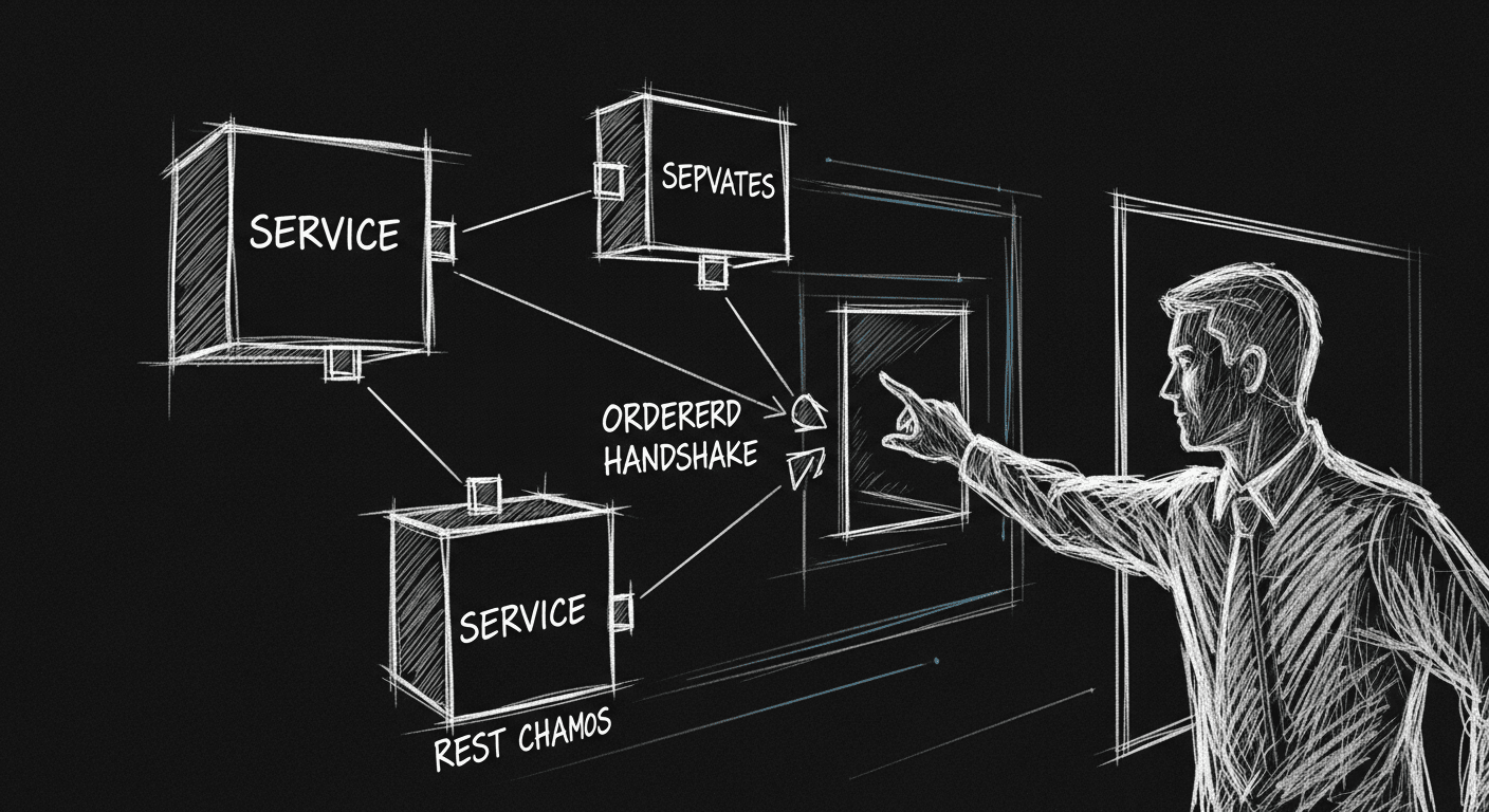 Sketch of services exposing structured MCP interfaces to an agent